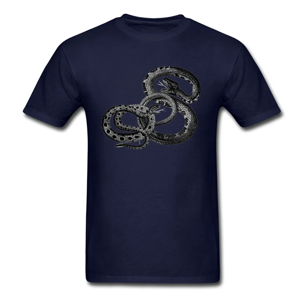 Стойкая Очаровательная страшная футболка со змеей, мужская спортивная футболка с коротким рукавом, черная футболка на Хэллоуин со скидкой - Цвет: Navy Blue