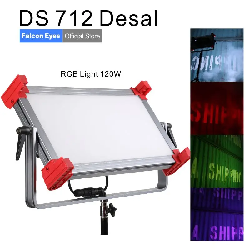 

Falconeyes RGB DS-122 Panel LED Lamp 150W Soft LED Studio Camera Lighting Video Light Support V- Mount 2700-9999K CD50 T06