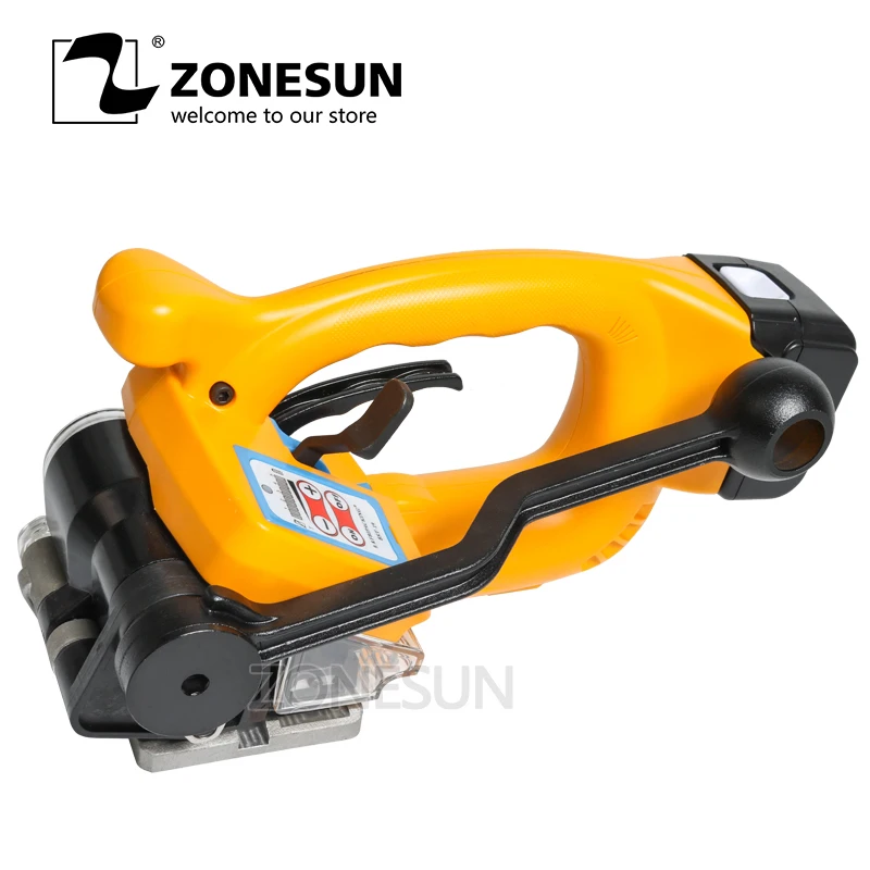 

ZONESUN BST-19 Portable Battery Powered PET PP Plastic Strapping Machine Hand Strapping Tool for lumer steel paper packaging
