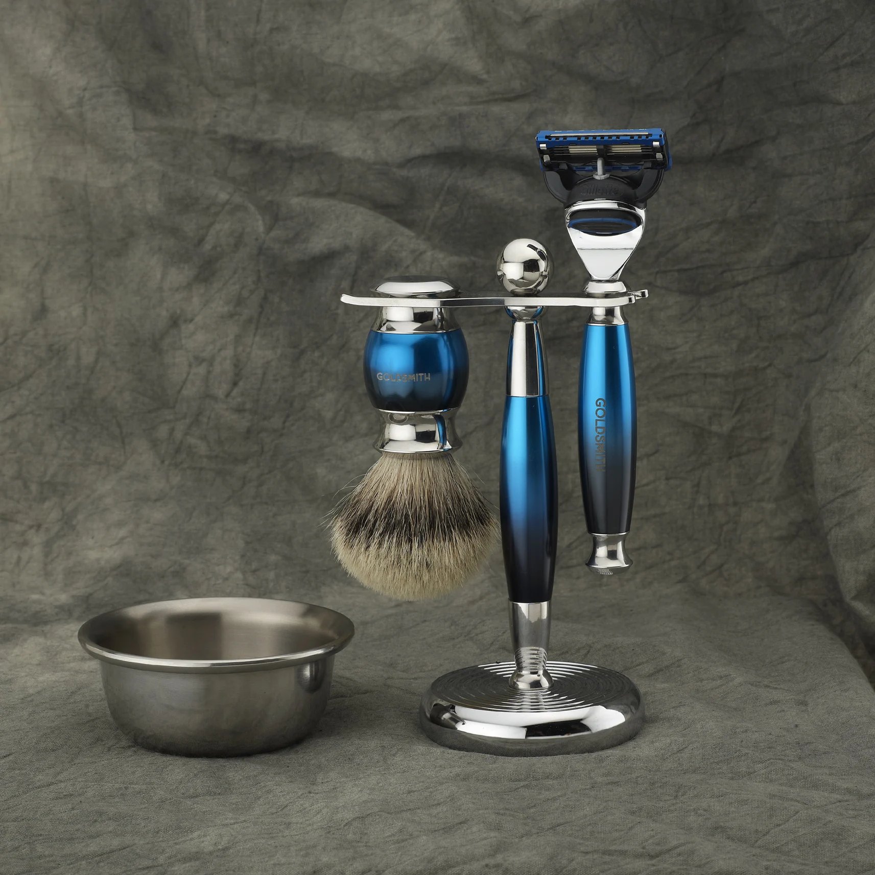 

Newest Men Shaving Set Hair Removal Cleaning Shaving Brush Shaver Razor Holder Stand Stee Handle Razor Shaving Brush Set For Man