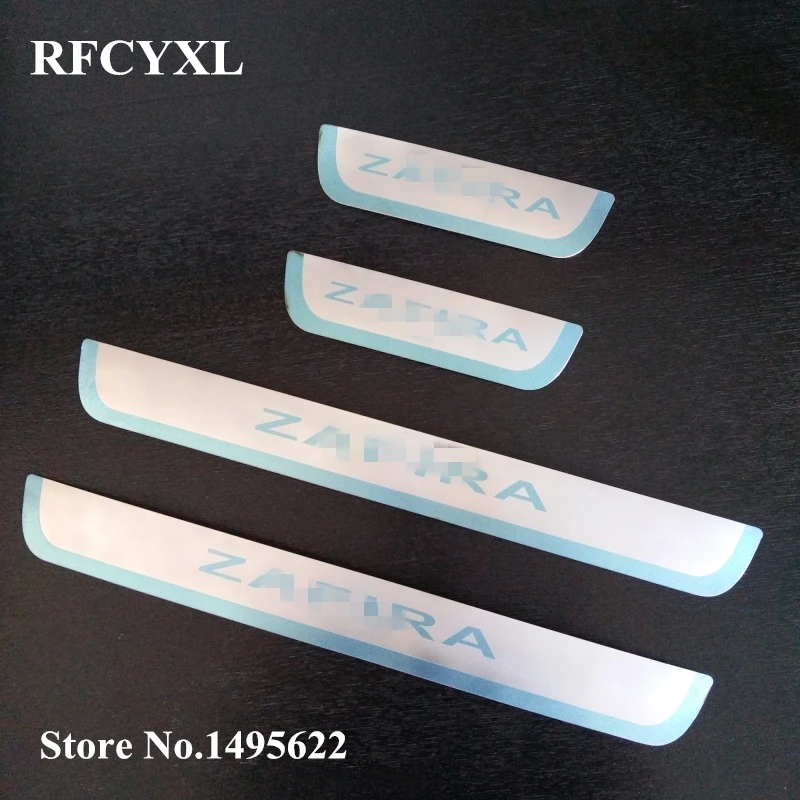 

4PCS Door Sill Strip For Opel Zafira c For Vauxhall Zafira Tourer c Stainless Welcome Pedal Car Styling Stickers Accessories