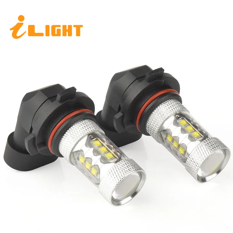 

iLight 2x Fog Light H11 H8 H9 H10 80W 9005 HB3 9006 HB4 With 16pcs CREE LED CAR Driving Fog Lamp DRL 12V 1600LM 6000K White