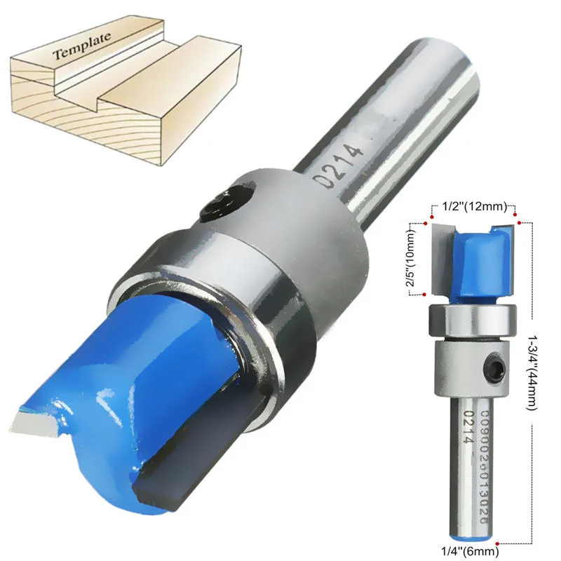 ᑎ New 1pc 1 4 Mortise ᐊ Template Template Flush Trim Router Bit Bit Woodworking Milling Router Bit Template Cutter
