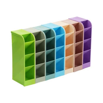 

1pc Plastic Desk Organizer Desktop Office Pen Pencil Holder Makeup Storage Tray Pen Box Drawer Storage Office supplies