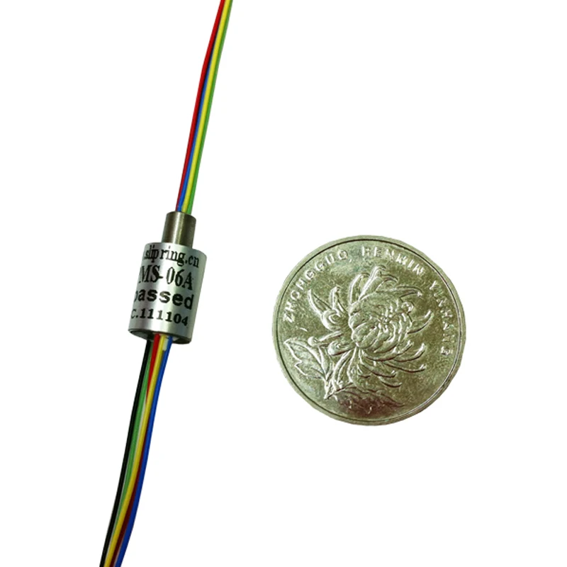 Точный дизайн микро-сжатое Контактное кольцо передачи слабых сигналов, 6 Электрический коннектор длительный срок службы для компактный инструмент