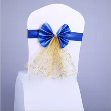 Новое поступление 50 шт. стул бант кружева для свадьбы бант на стул пояс для банкета крышка стула бант Лидер продаж