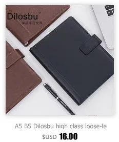 Dilosbu Bullet Journal A6 планировщик Еженедельных Filofax A5 повестка дня Малый путешественников Тетрадь черный Мини Путешествия Книга Дневник 2019