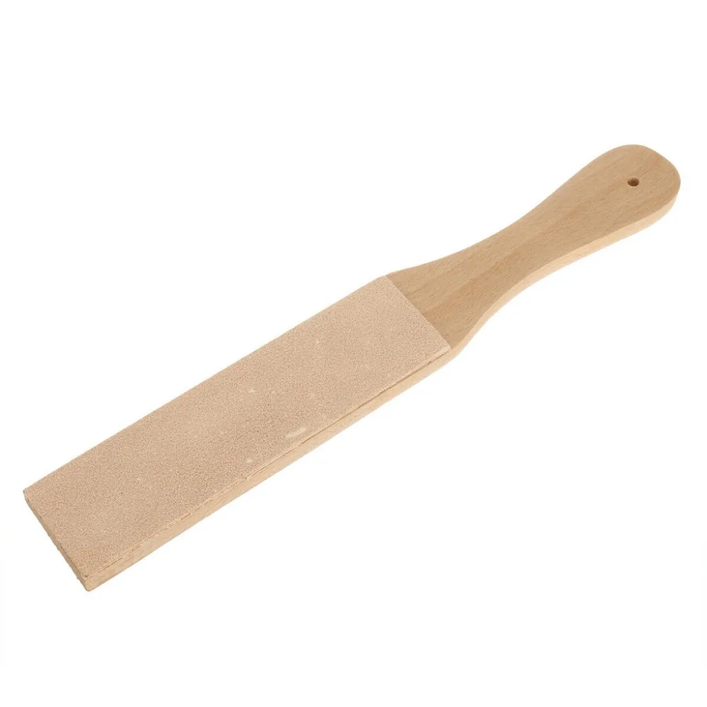 Точилки двухсторонние кожаные лезвия Strop резак бритвы точилка полировка деревянной ручкой q90321
