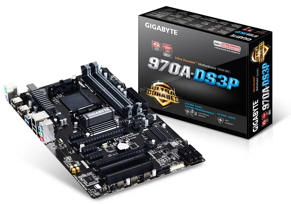 Gigabyte GA 970A DS3P ATX AMD 970/DDR3/USB3.0/STAT3.0/SSD/New/32G/Двухканальный/Поддержка FX 8370 разъем AM3/AM3 +