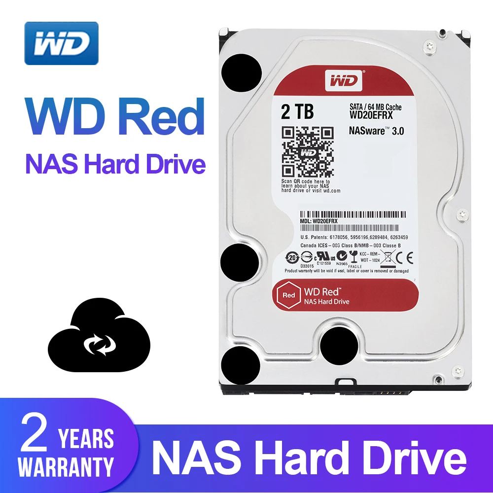 

Western Digital WD Red NAS 2TB Hard Disk Drive 2TB 3TB 4TB - 5400 RPM Class SATA 6 GB/S 64 MB Cache 3.5-Inch for Decktop Nas