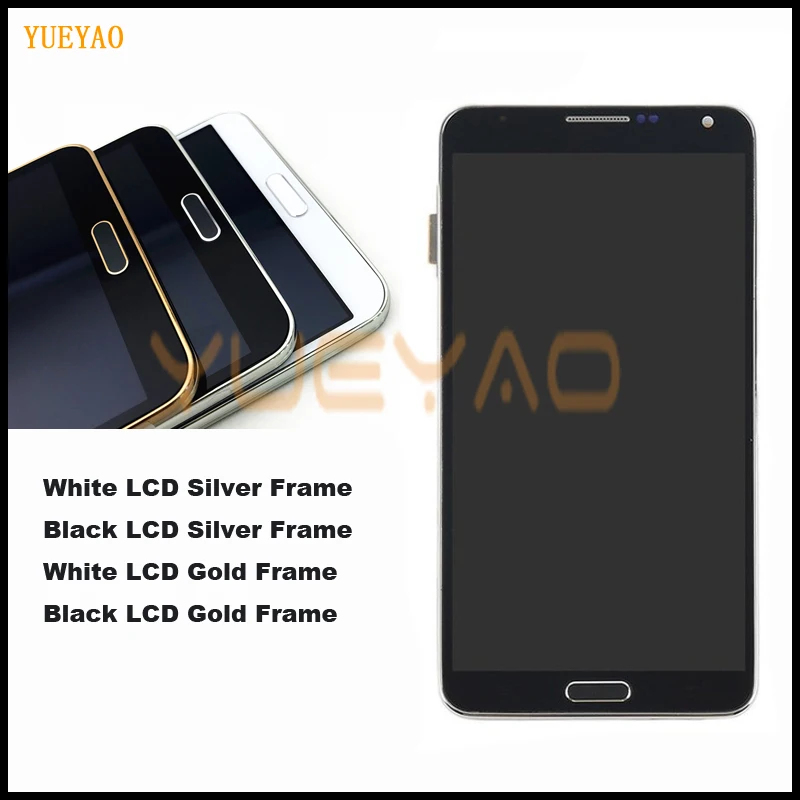 

Brightness Adjust For Samsung Galaxy Note 3 N900 N9005 N900A N900V N900P LCD Display Touch Screen Digitizer Assembly With Frame