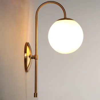

post-modern Nordic minimalist modern glass wall light living room restaurant bedroom hallway wall lamp creative fashion
