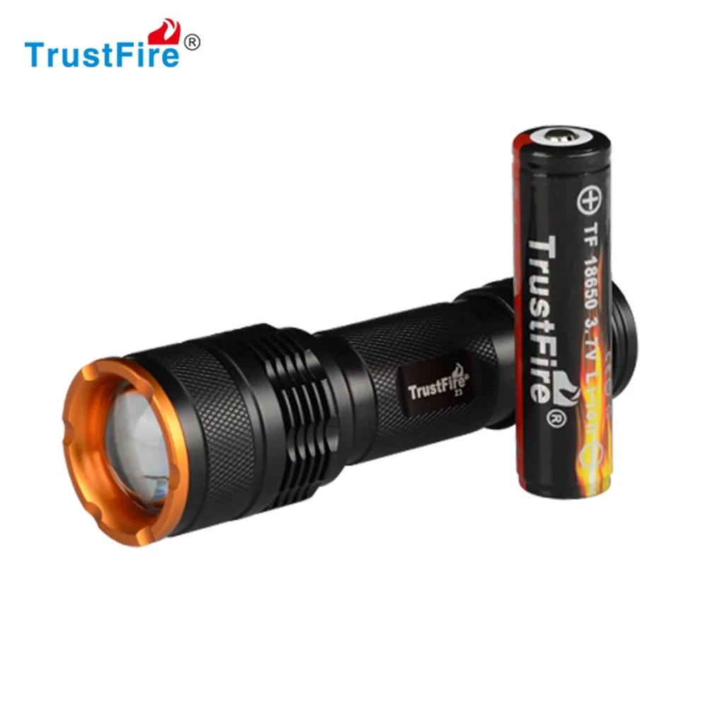 

TrustFire Z3 T6 LED Flashlight 5 modes 1000LM powerful Torch Zoomable Rechargeable light use 18650 for hunting camping lamp