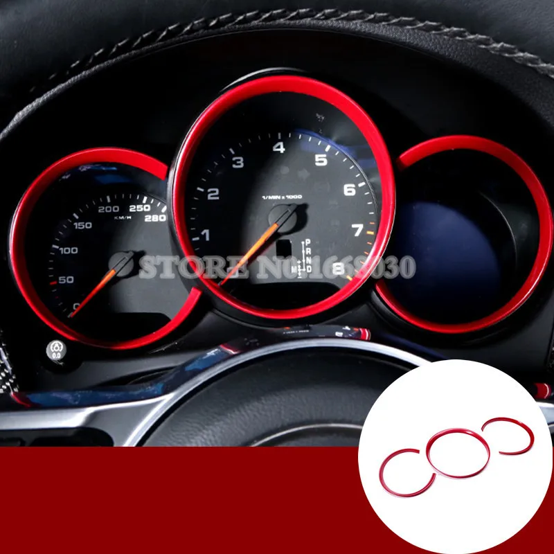 

Red Inner Dashboard Edge Trim Cover 3pcs For Porsche Boxster Cayman 2013-2016