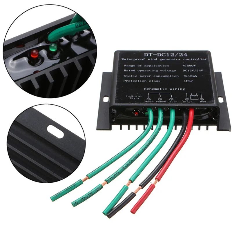 

New Arrival2018 Wind Turbine Generator Battery Charge Controller Wind Generator Controller For 100-500W Wind Generator