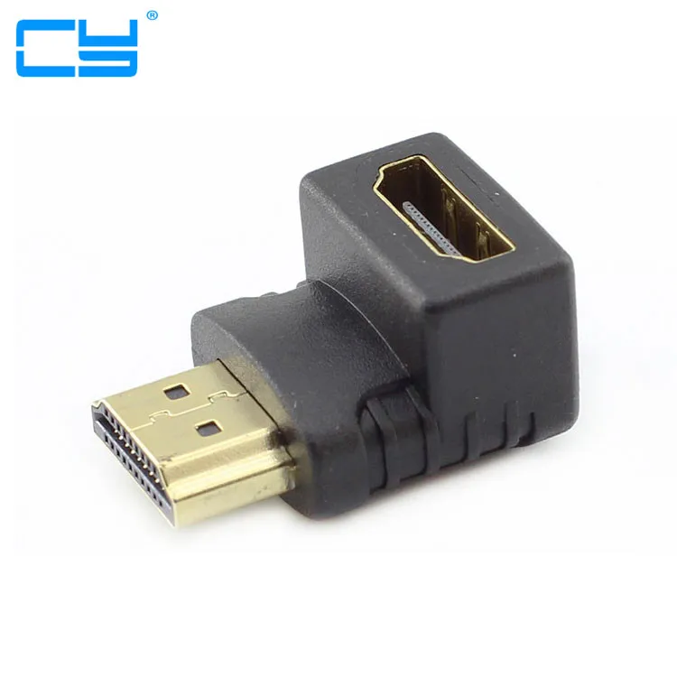 HDMI 90 Degree Right Angle 1.4 Adapter Adaptor Gold Universal Male to