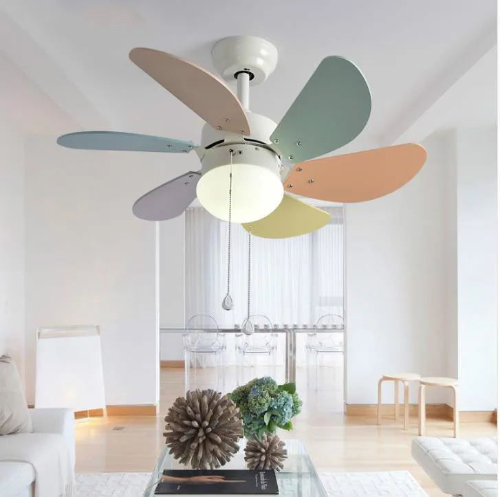Colorful Ceiling Ventilador De Techo Kid Fan Lights Children Cooling