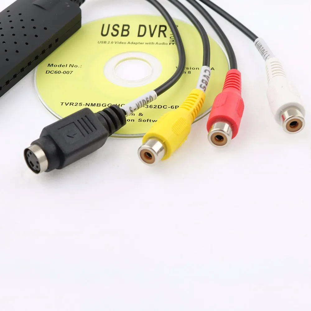 Новинка 2,0 USB DC60 VHS tv DVD адаптер для видеосъемки usb-видеокарта Аудио AV карта захвата видео USB