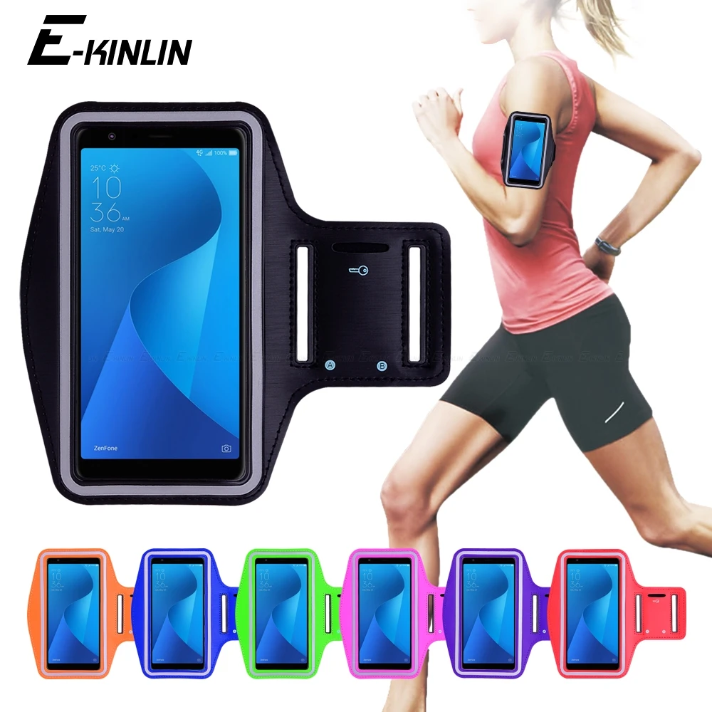 

Running Jogging Gym Sports Cover Arm Band Phone Case For Asus ZenFone Max Shot Plus Pro M1 M2 ZB631KL ZB633KL ZB602KL ZB634KL