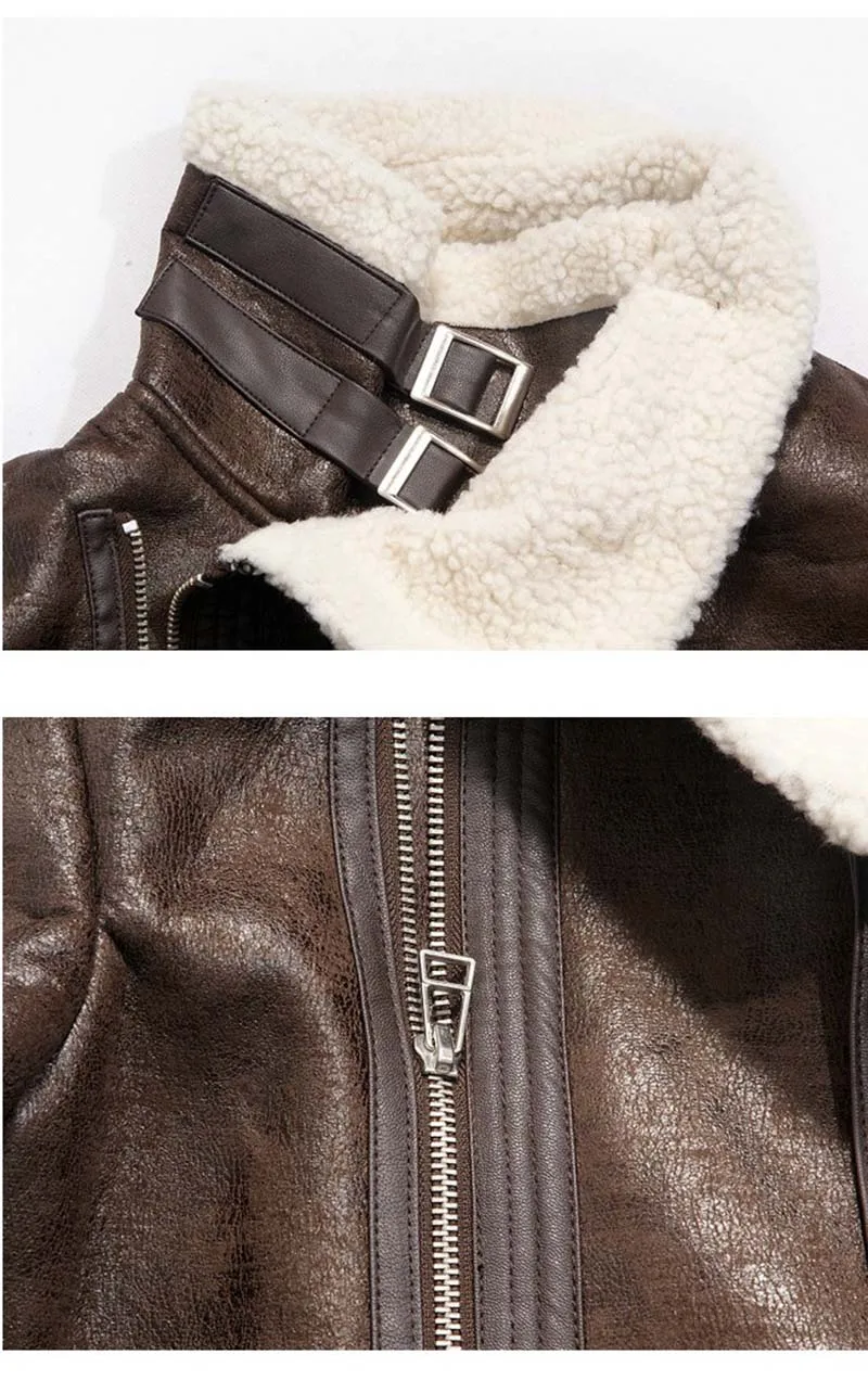 suede leather faux lamb leather lining coffee 05