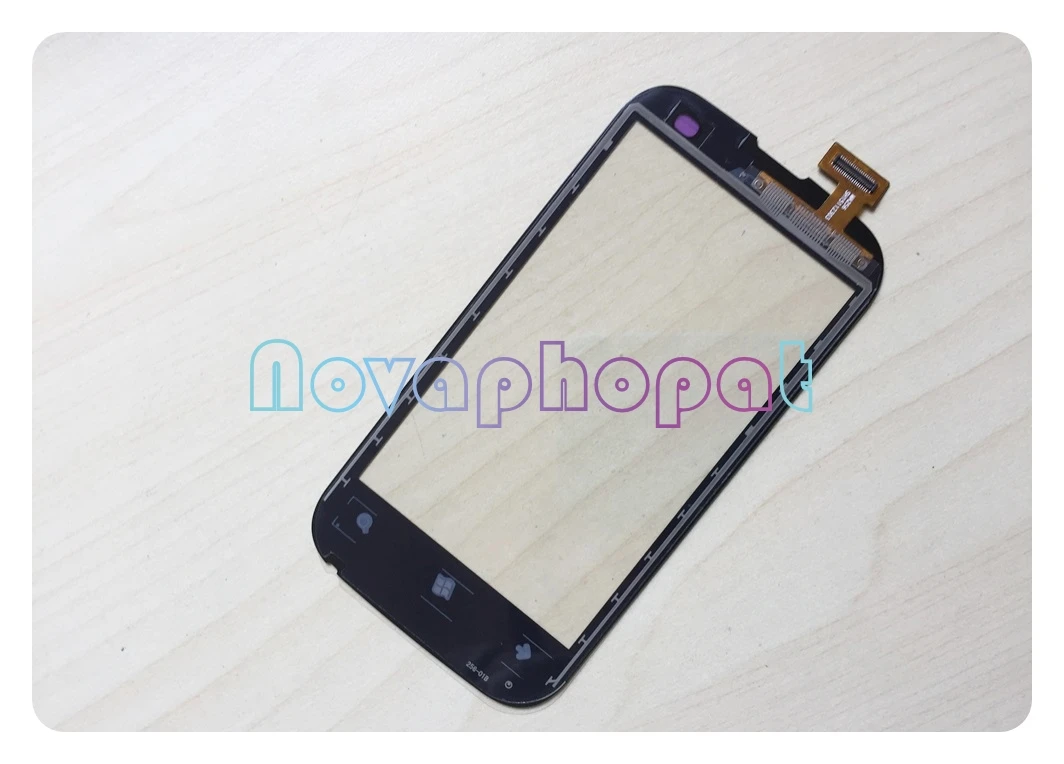 Novaphopat Черный сенсорный экран для Nokia Lumia 510 N510 дигитайзер Передняя стеклянная
