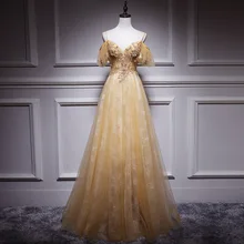 Золотое Благородное женское шифоновое банкетное платье, красивое пляжное тонкое длинное платье, сексуальное платье с глубоким v-образным вырезом, платья для ночного клуба Vestidos