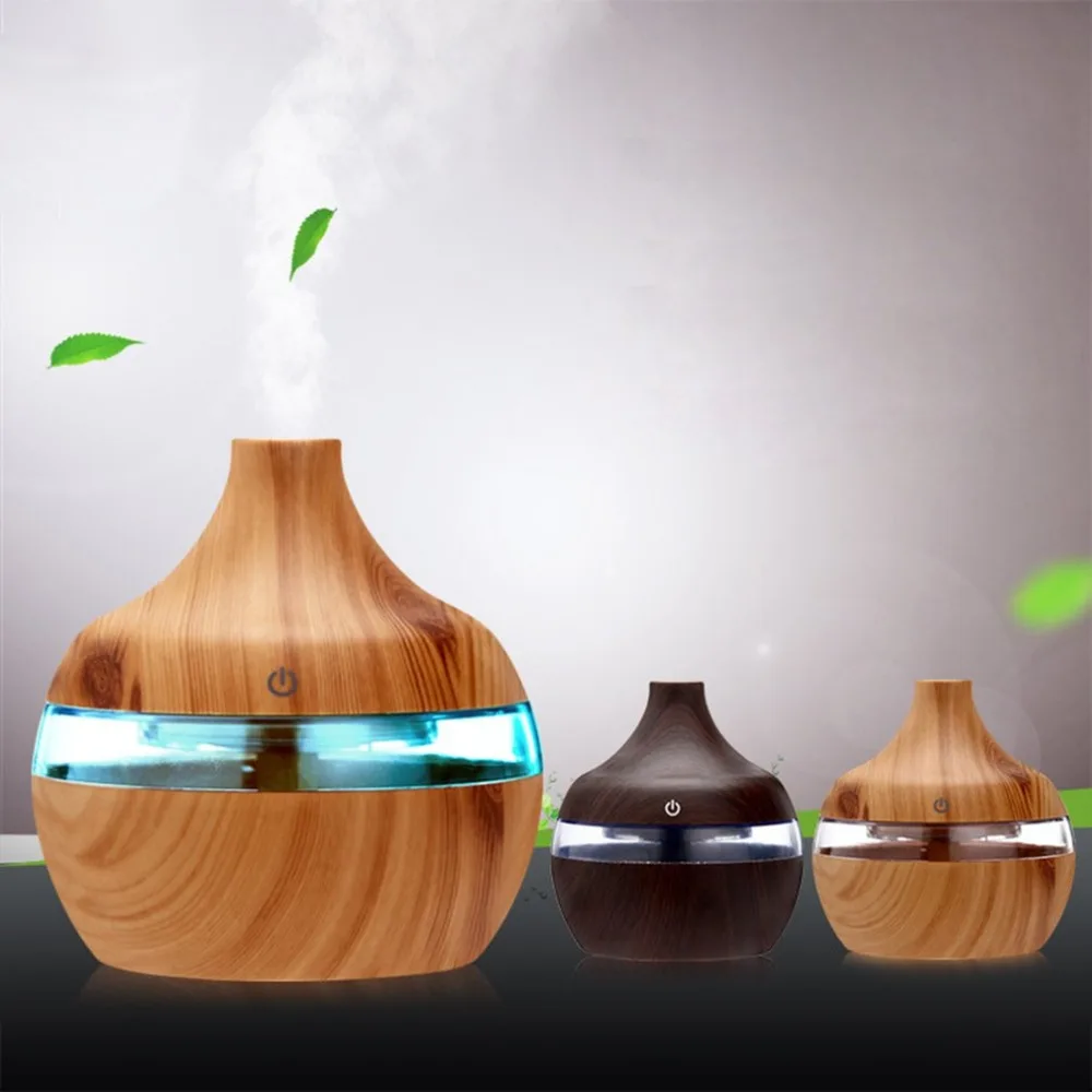 

Wood Grain Essential Oil Aromatherapy Diffuser USB Charging Home Air Humidifier Purify Soothing LED Night Light Mist Maker