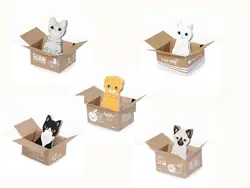 3D Kawaii Кошка Собака коробка наклейки милый мультфильм корейский Канцелярские заметки офисные школьные принадлежности блокнот Скрапбукинг