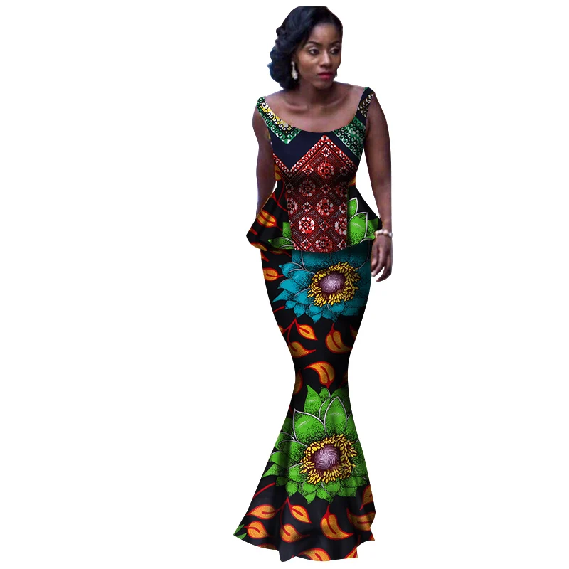 Новая африканская Дашики, одежда для женщин, летний комплект из двух предметов, хлопковая африканская юбка, плюс размер, bazin o-образным
