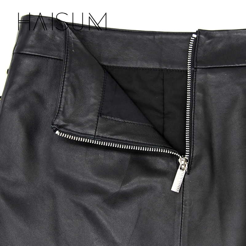 Женские мини юбки Haisum короткие кожаные с заклепками 2018|leather skirt women|leather skirtskirts womens |