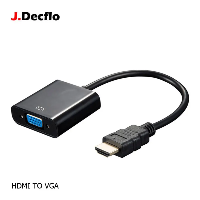 

High Quality HDMI to VGA Adapter Male To Famale Converter Cable Adapter 1080P Digital to Analog Video Audio For PC Laptop Tablet