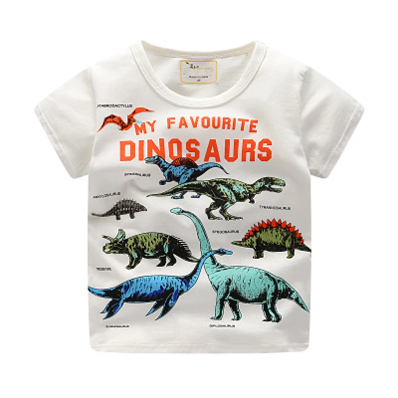 

boy short sleeve top tee shirts Boy dinosaur t shirt summer Children tshirts for Kids Boys Clothes kids t-shirts boys 18M-6Y