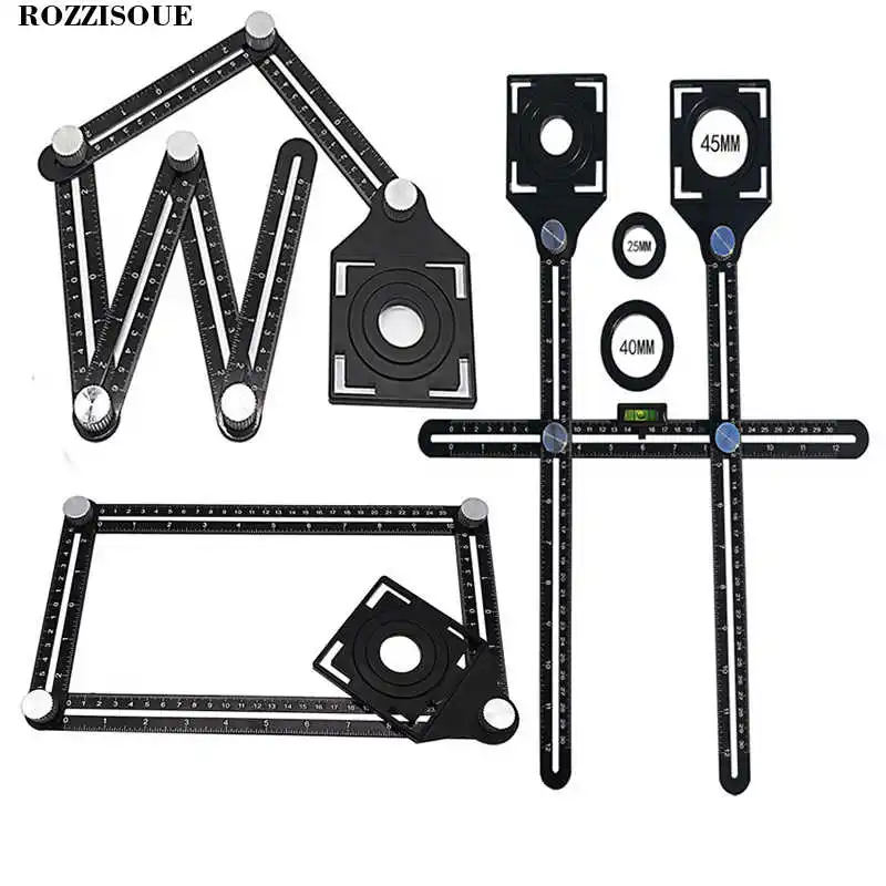 

NEW Multifunctional Drawing Patterns Foldable Ruler Metal Stencil Rolling Knitting Ruler Regle De Precision Tailoring Materials