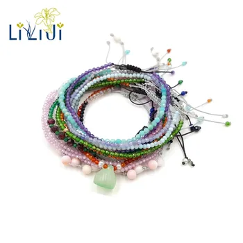 

Lii Ji Tiny Delicate Gemstone Adjustable Friend Bracelet For Children Women Men Gift