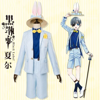 

[STOCK] 2018 Anime Black Butler Ciel Phantomhive Rabbit Uniform Cosplay Costume Full Set For Women Halloween Free Shipping New.