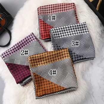 

Thousand Plaid Print Silk Women Shawls And Scarves Muslim Hijabs 10pcs/lot G863