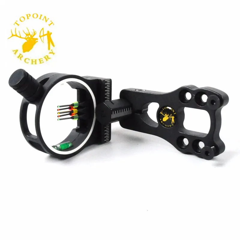Topoint 5 pin Bow Sight sight fiber,with led light,0.029" fiber, brass