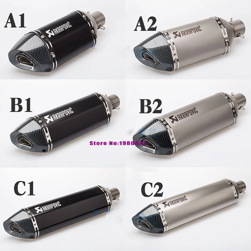 1 шт. Akrapovic глушитель для мотоцикла трубы из нержавеющей стали мотоцикл глушитель побега углеродного волокна наконечник с DB Killer