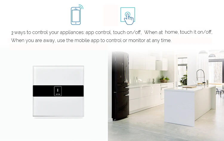 Стандарт ЕС eWelink 2 банда Wifi переключатель управления через Android и IOS, беспроводной светильник управления Сенсорный настенный переключатель для Smart Homne