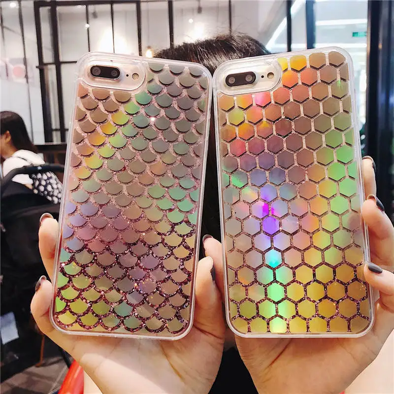 Взрывобезопасное покрытие для Iphone 66S 6P 78 7/8plus X/Xs Xr Xsmax Модный Лазерный Блестящий