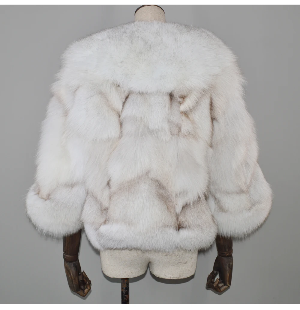 Популярная женская зимняя куртка с натуральным лисьим мехом Новая женская модная шуба из натурального Лисьего меха натуральная короткая верхняя одежда из лисьего меха