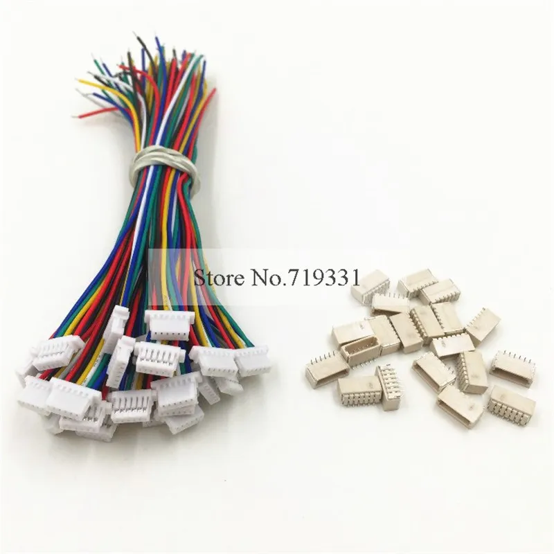 100sets SH 1,0mm 6 Pin conector hembra y conector macho 100mm|connector|shl connector - AliExpress