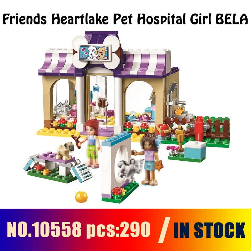 

Compatible with lego 41124 Models building 10558 290pcs Friends Heartlake Pet Hospital Girl BELA Building Blocks toys & hobbies