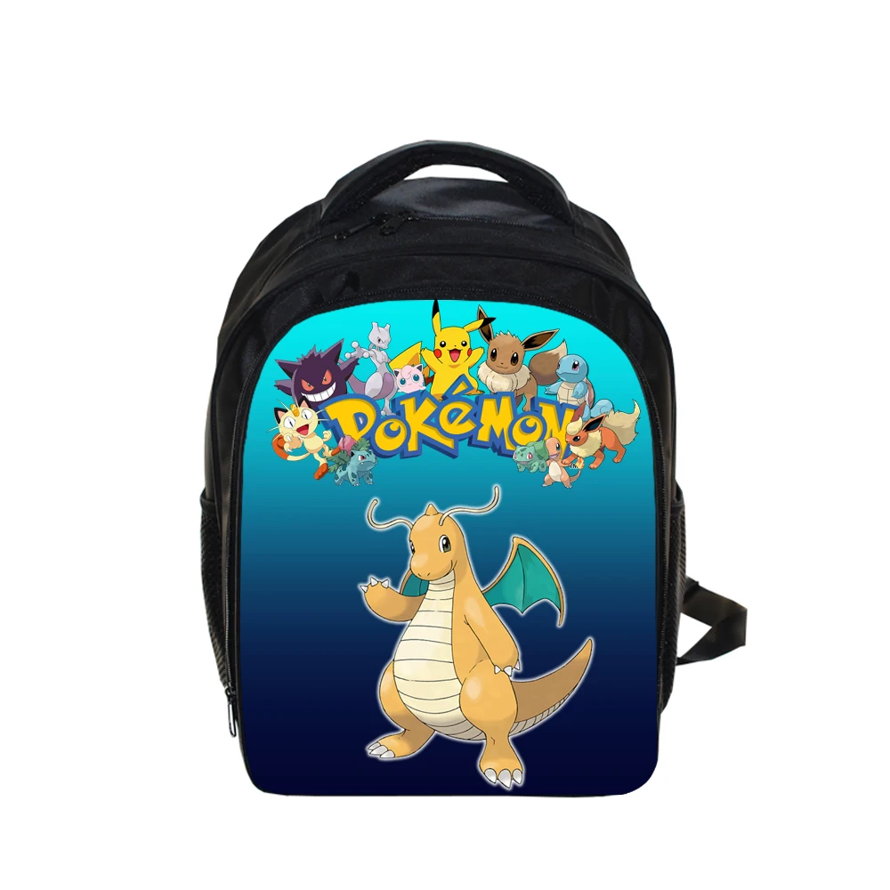 

Children Pokemon Dragonite Printing Backpack Boys Girls Cartoon Pokemon Kindergarten Backpacks Cute Kids School Bags Bookbag