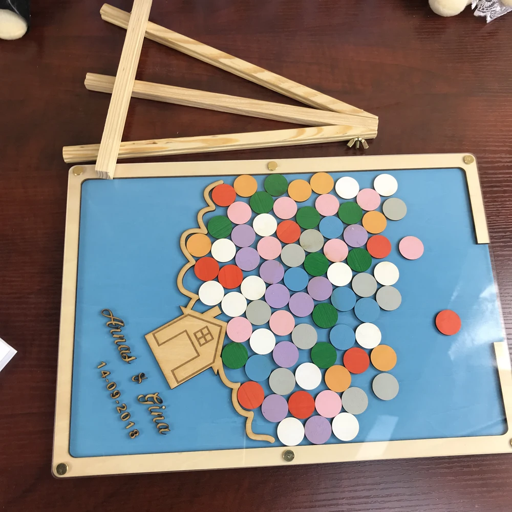 Personalized Wooden Wedding Guest Book , Wedding Gifts for Guests Handcrafted, Guest Book for Engagement Wedding Party Decor (2)