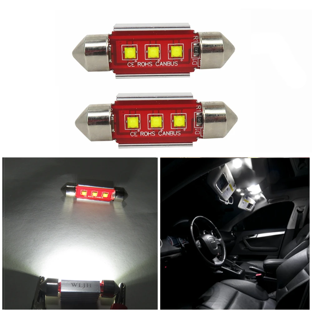 5x 38mm 239 272 SV8.5 6000k BRIGHT WHITE 3 SMD LED FESTOON LIGHT BULB ERROR FREE