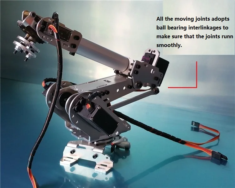 Новинка RoboSoul алюминиевый Металл S6 6DOF 6 осевая рука робота ABB модель манипулятора с 4 шт MG996R и 2 шт MG90S