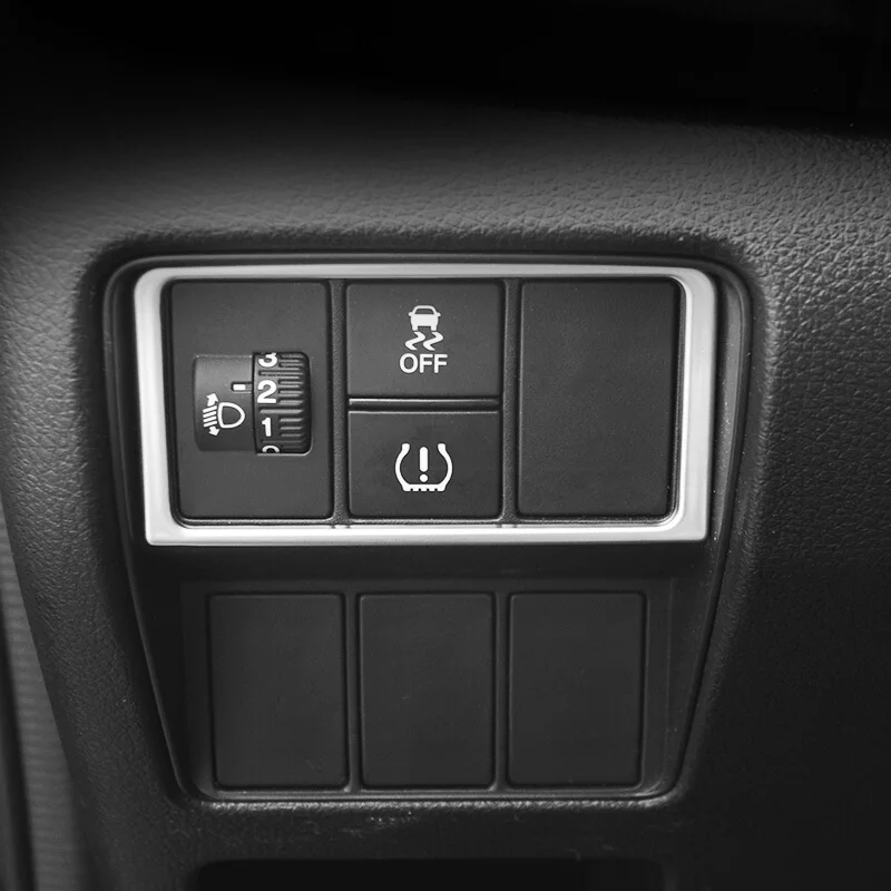 Для Хонда сrv CR-V 2017 нержавеющая сталь головного света лампы кнопка включения