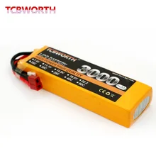 TCBWORTH 3S 11.1V 3000mAh 40C-80C RC Airplane LiPo battery For RC Helicopter Quadrotor Drone Car Boat CX20 Li-ion battery