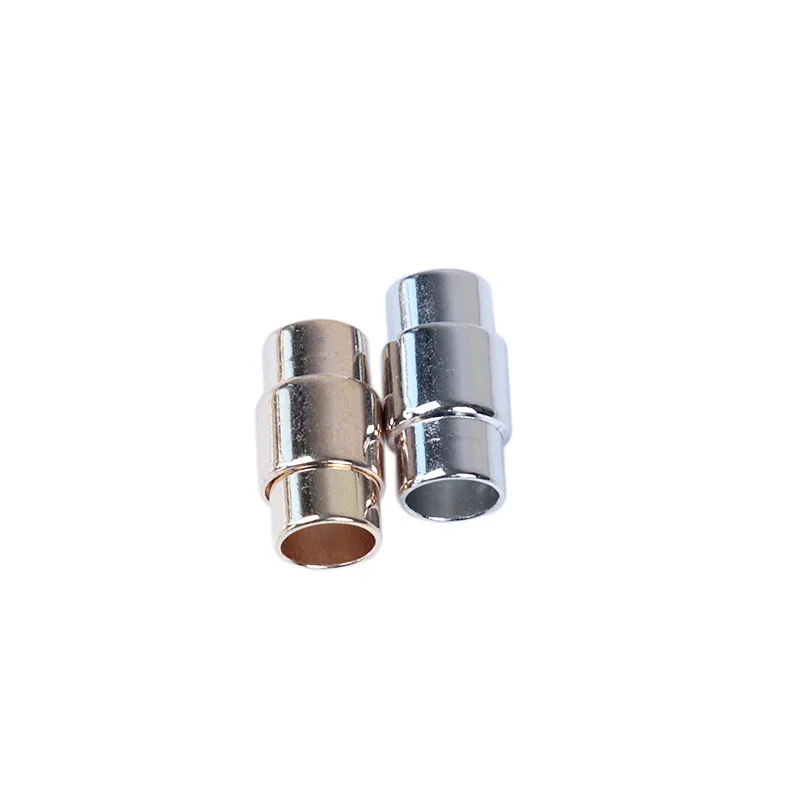 

10pcs Alloy Silver/Gold Magnetic Clasps With Safe Snap Lock Fit 3~10mm Leather Cord Bracelet Connectors For Jewelry Making